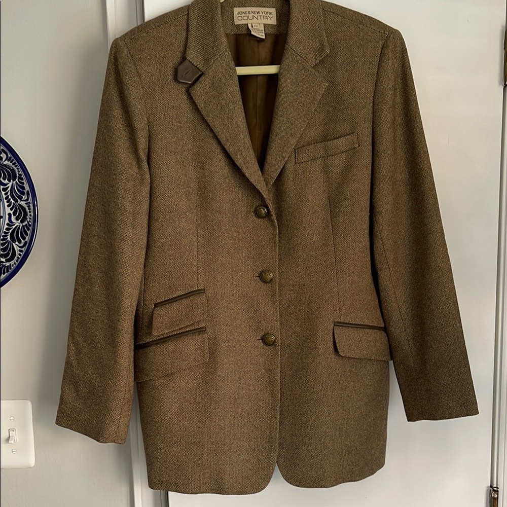 Brown wool County Jacket by Jones New York sz 12